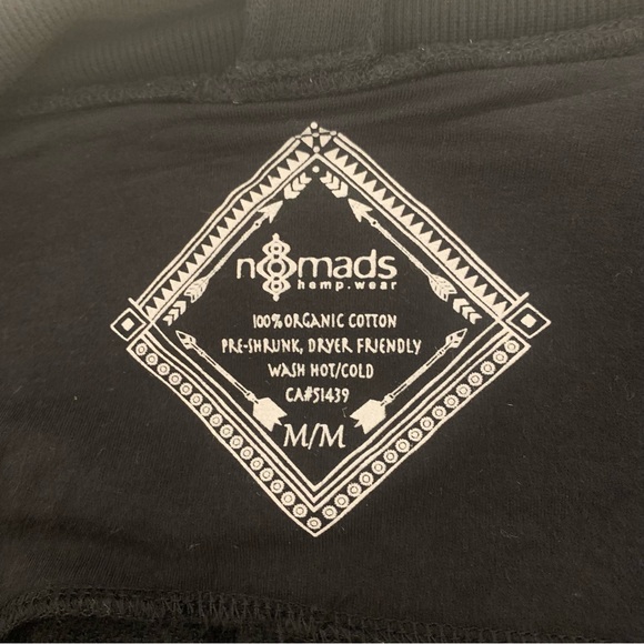 Nomads Hempwear Black Jacket  Asymmetrical Zip Up - Picture 8 of 9